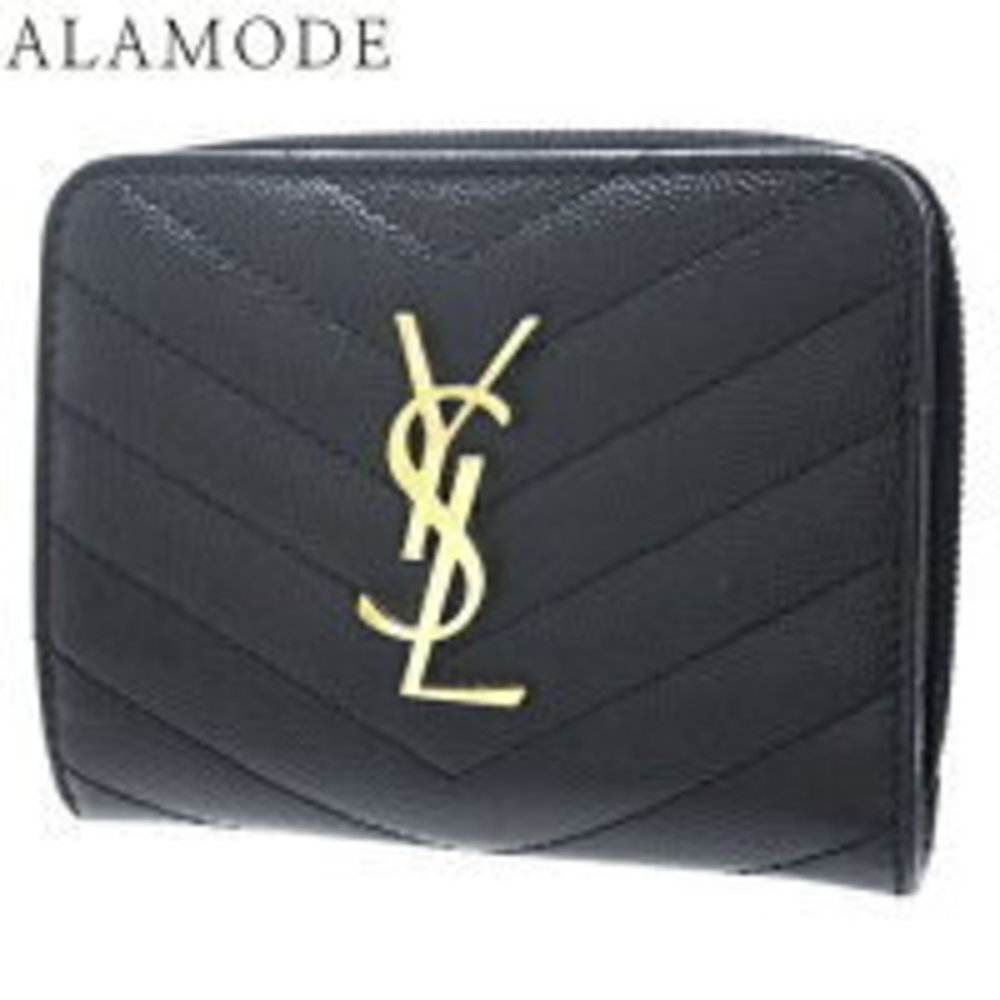 Saint Laurent Paris Ysl Bifold Wallet Compact Accessory Black